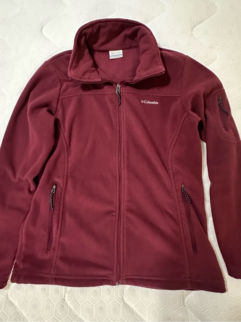 Columbia Women's Burgundy Full-Zip Fleece Jacket